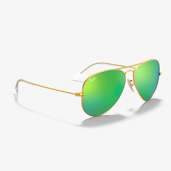 Ray-Ban 3025 Aviator Green Flash Mirror Lenses - Picture 5 of 9